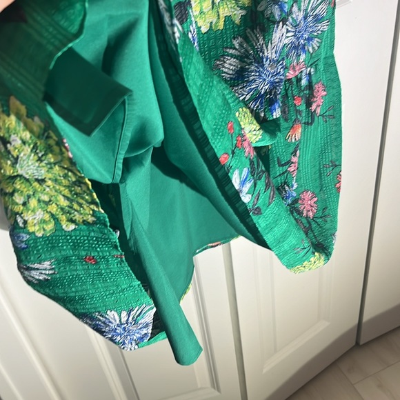 Loft green flower dress SP and medium - Picture 6 of 8